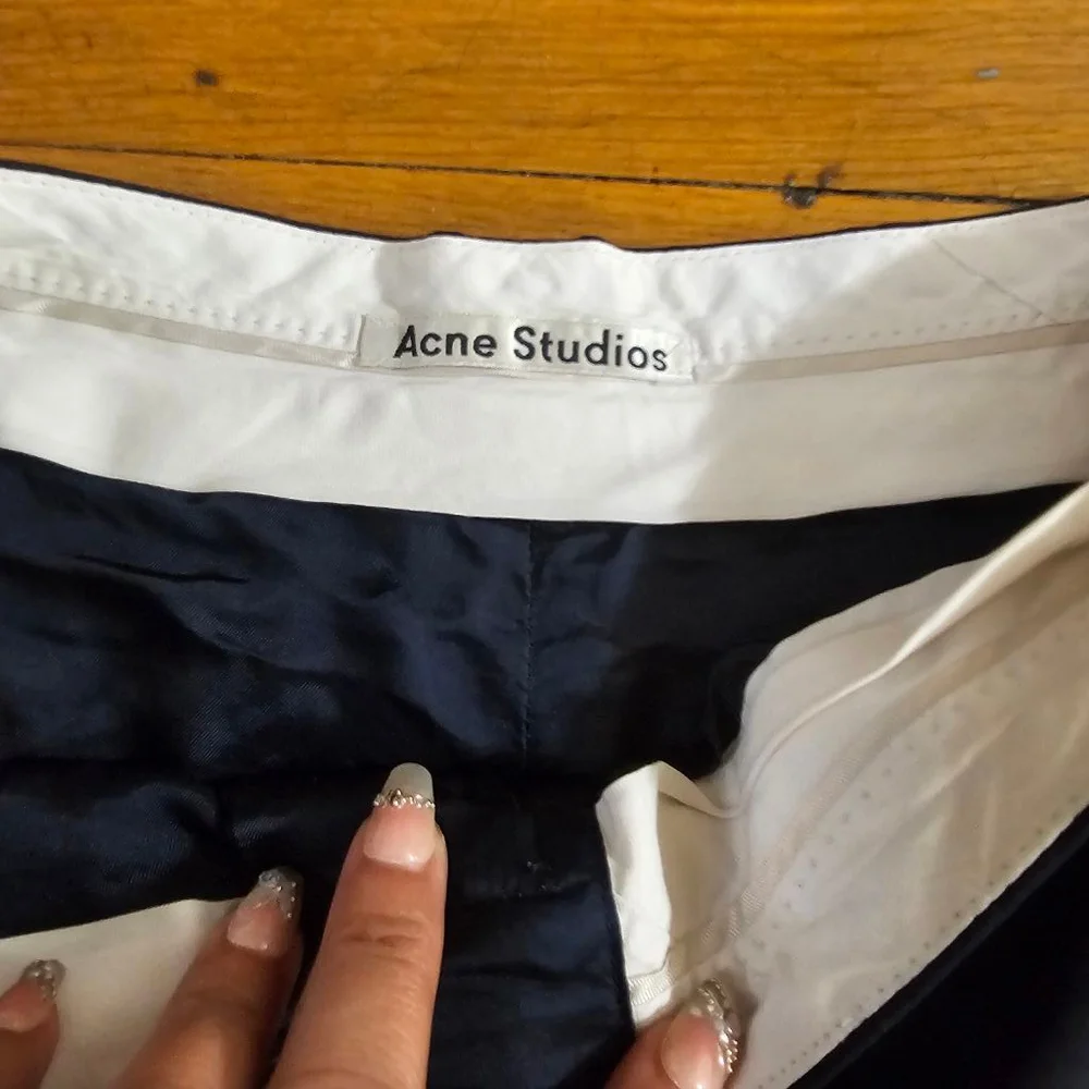 Acne Studios Chino Wool Shorts Blue Size 38